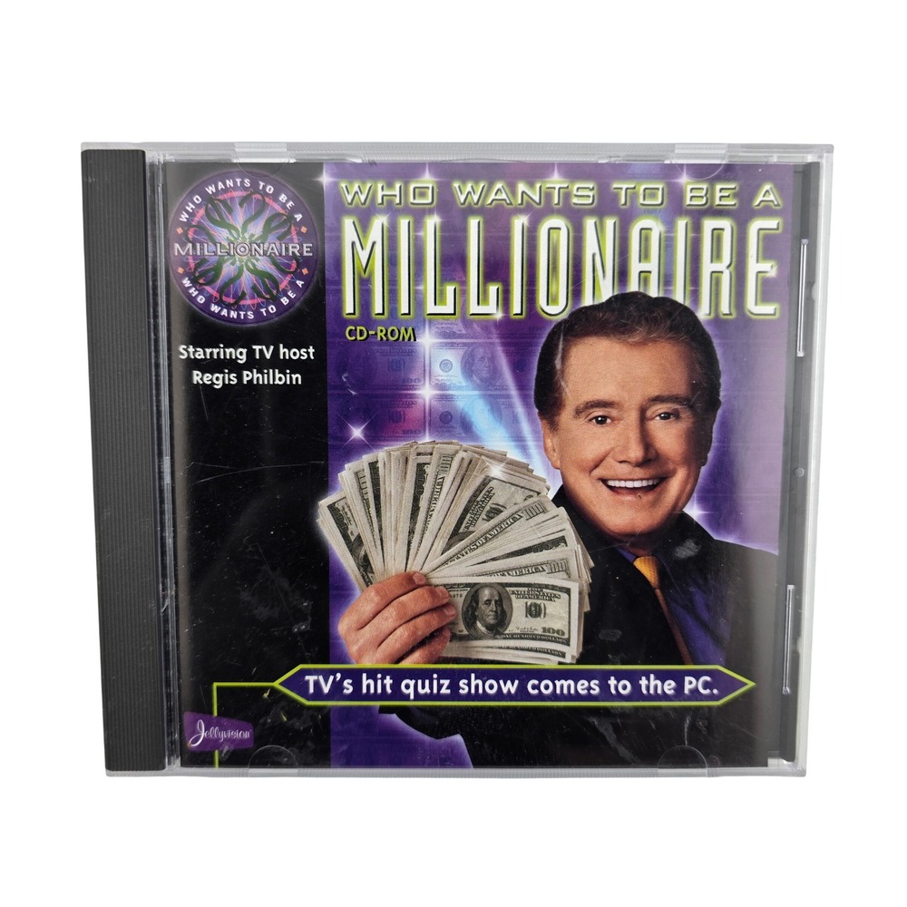 Who Wants To Be A Millionaire PC CD-ROM Buena Vista Game Regis Philbin EXCELLENT